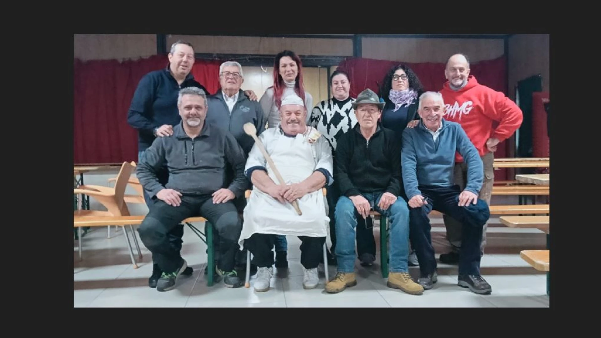 La Polenta: per la prima volta celebrata ad Alfedena. L’ASD Sci Club di Alfedena e il Gruppo Alpini, la mettono a tavola, insieme.